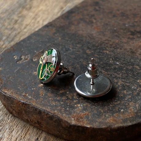 CLOPOA standard pierced earrings green【K0921】