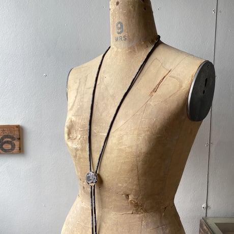 【K0640】 CLOPOA "NINE-FIVE GEARS" looptie necklace black