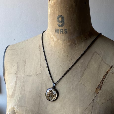 CLOPOA BLACK standard necklace gold【K0567】