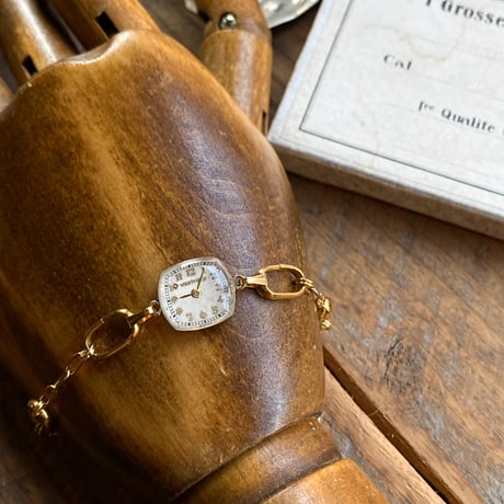 antique square dial bracelet【K0821】
