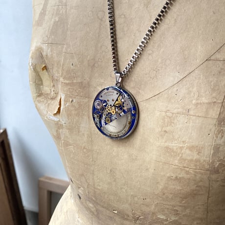 CLOPOA standard large necklace blue【K0905】