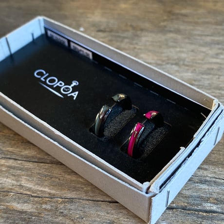 CLOPOA BLACK standard 2way earcuff&rings 2本セット【K0709】