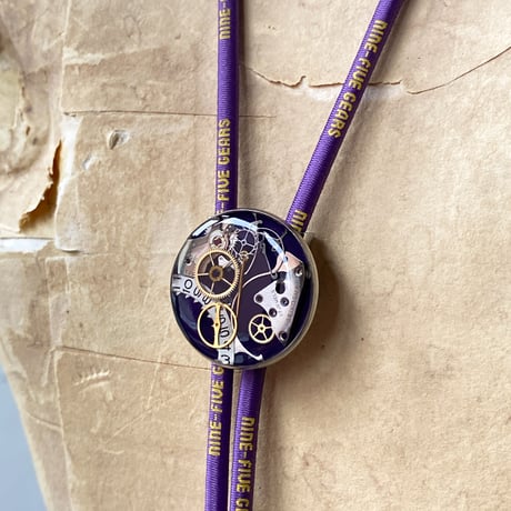 CLOPOA "NINE-FIVE GEARS" looptie necklace purple【K0911】