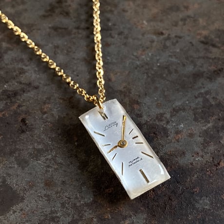 antique dial necklace K18GP 【K0600】