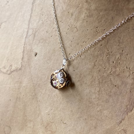 antique movement necklace "CROTON" SV925(ボックス付)【K1000】