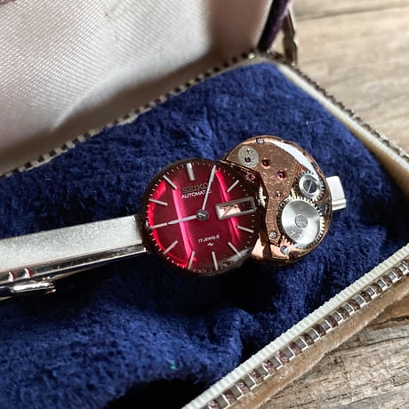 antique dial&copper movement tiepin【K0743】