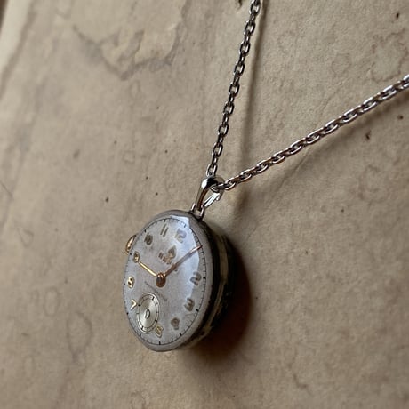 antique dial&movement necklace【K0716】