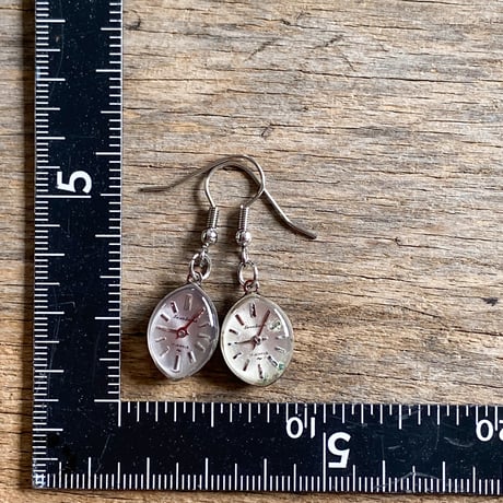 antique teardrop dial pierced earrings【K0774】