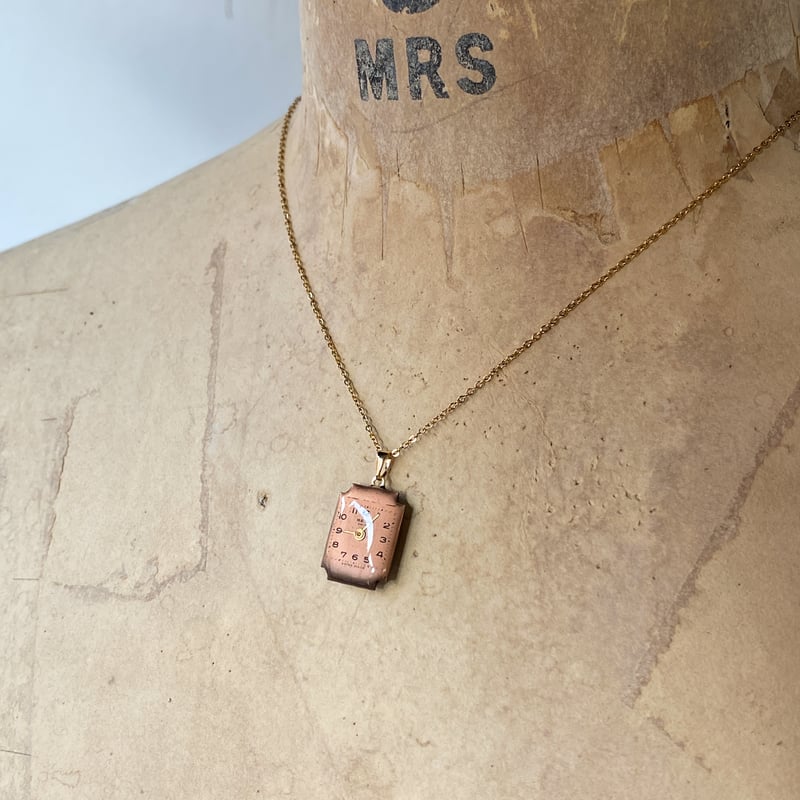 antique unique dial necklace K18GP【K892】 | 9時5分
