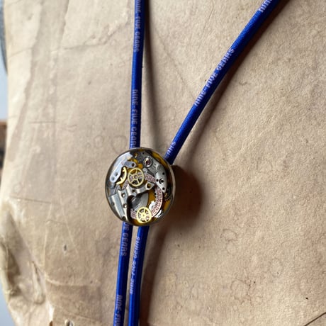 【K0639】 CLOPOA "NINE-FIVE GEARS" looptie necklace blue