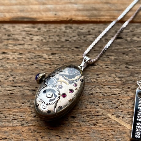 【企画展作品】antique oval dial&movement necklace SV925【something special/S0003】
