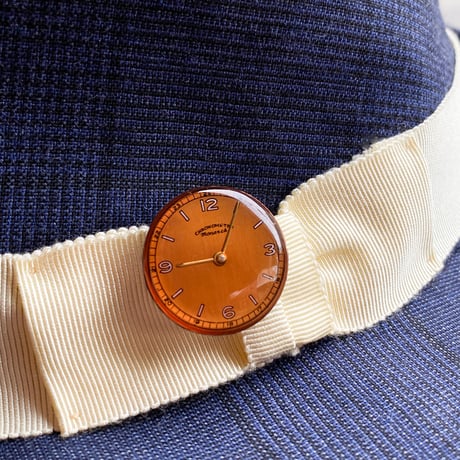antique dial brooch "MONARCH"【K0805】