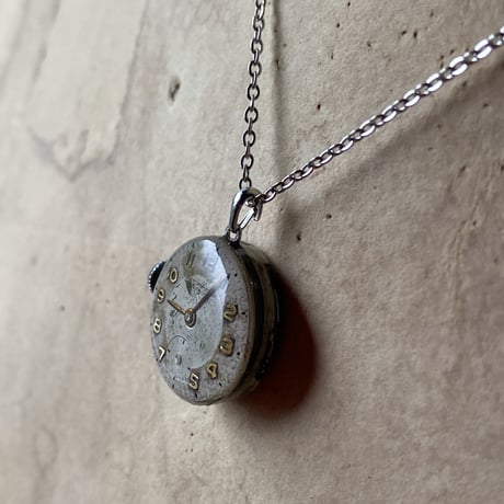antique dial&movement necklace【K0782】