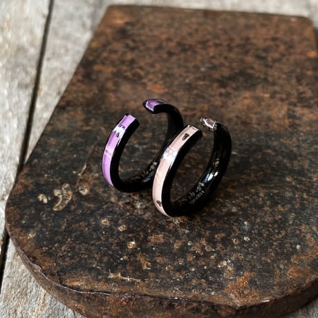 【new!!】CLOPOA BLACK standard 2way earcuff&rings 2本セット【K1012】