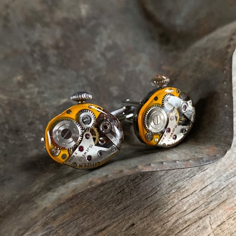 【K0675】antique movement colors cufflinks(ボックス付)