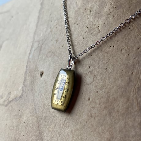 antique tonneau dial necklace【K0704】