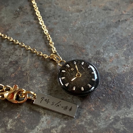 【K0700】 antique dial necklace K18GP "Sマーク"
