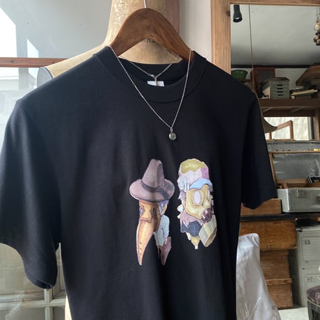 【サイズ限定特価】9時5分の歯車 オリジナルTシャツ ブラック&CLOPOA petit necklace turquoise【Sサイズ限定】【K0857】