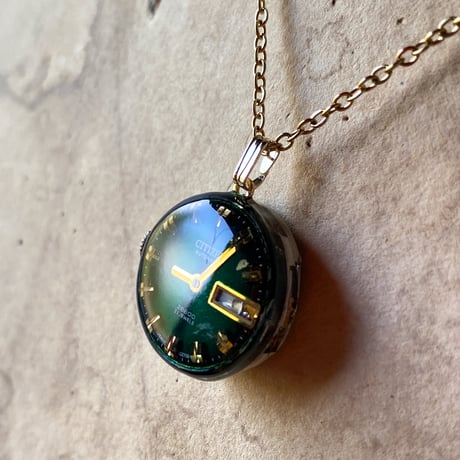 【企画展作品】antique dial&movement necklace K18GP【something special/S0010】