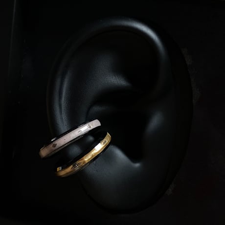 【K0649】 CLOPOA BLACK standard 2way earcuff&rings 2本セット