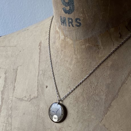 antique round dial necklace 【K0556】