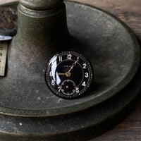 antique round dial brooch "SEIKO 黒文字盤"【K1020】