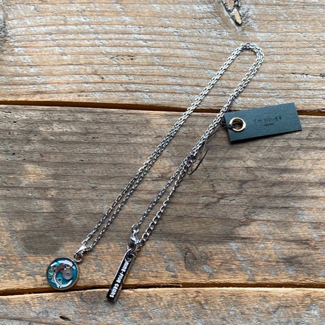 【サイズ限定特価】9時5分の歯車 オリジナルTシャツ ブラック&CLOPOA petit necklace turquoise【Sサイズ限定】【K0857】