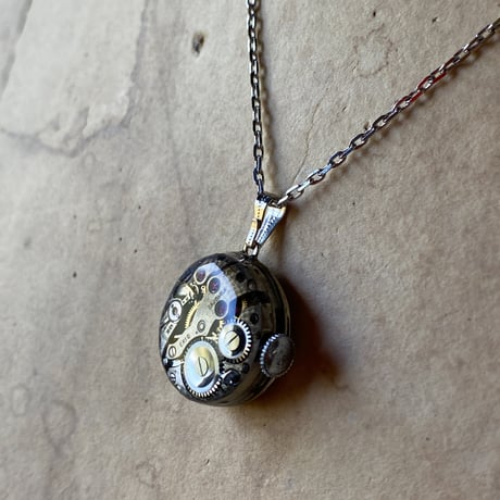 【企画展作品】antique dial&movement necklace【something special/S0007】