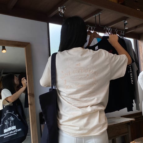 9時5分の歯車オリジナルTシャツ "10th ANNVERSARY" ナチュラル×ベージュ