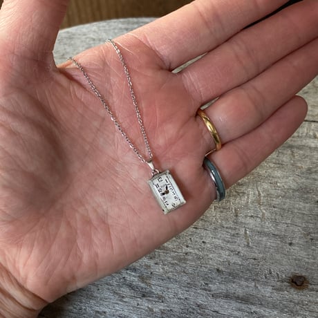 antique rectangle necklace "ELGIN" 【K0969】