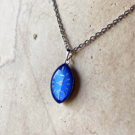 【企画展作品】antique teardrop dial necklace "CITIZEN" 【something special/S0006】