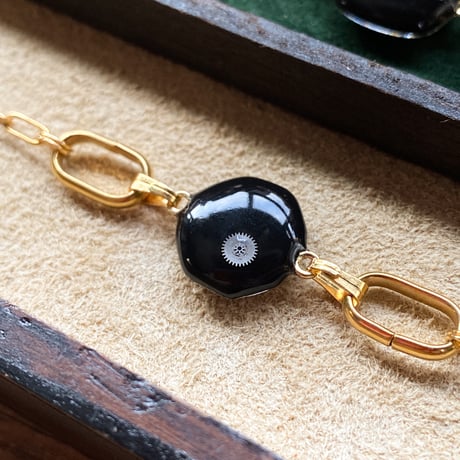 antique octagon dial bracelet "BULOVA"【K0820】