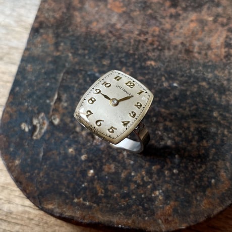 【new!!】antique tonneau dial ring #13 "WITTNAUER" 【K1024】