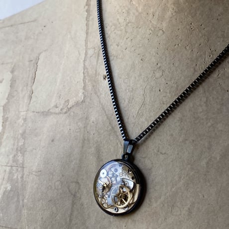 CLOPOA BLACK standard necklace gold【K0567】