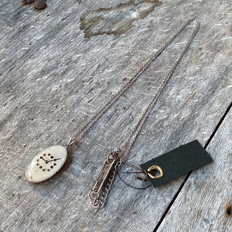 【new!!】antique oval dial necklace "GENEVA" 【K1017】