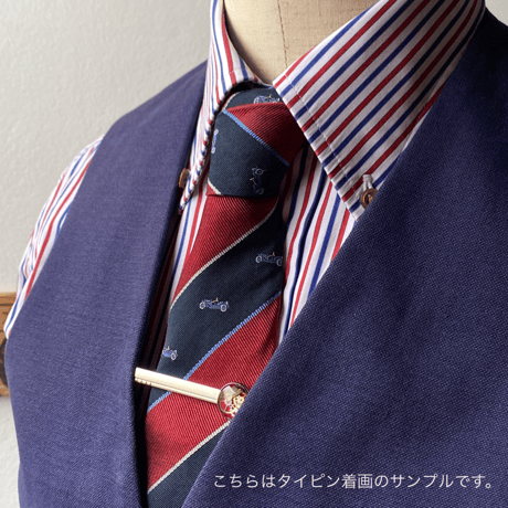 【K0689】CLOPOA standard tiepin&cufflinks yellow セット(オリジナルボックス&バッグ付)