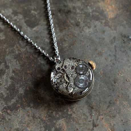 antique dial&movement necklace【K0716】