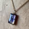 antique  rectangle blue dial necklace \"eastern europe\"【K0750】
