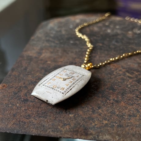 antique dial long necklace K18GP "KELTON"【K0870】