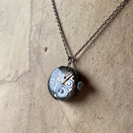antique dial&movement necklace【K0706】