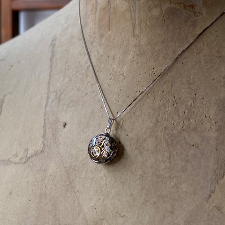 【企画展作品】antique small movement necklace "SEIKO" SV925【something special/S0011】