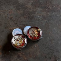 CLOPOA standard earrings metallic red【K0550】