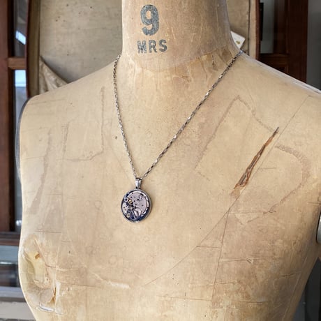 CLOPOA standard necklace navy blue【K0983】