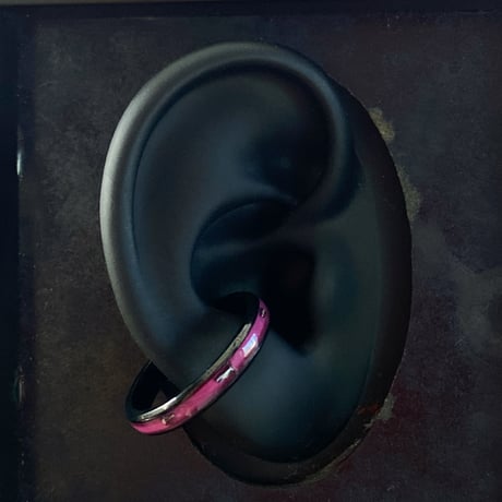 CLOPOA BLACK large 2way earcuff&rings purple #22【K0865】