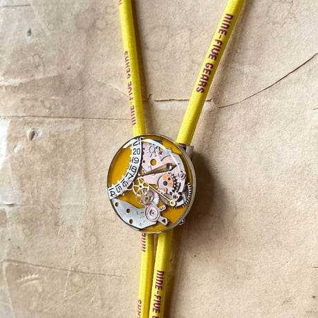 CLOPOA "NINE-FIVE GEARS" looptie necklace yellow【K0910】
