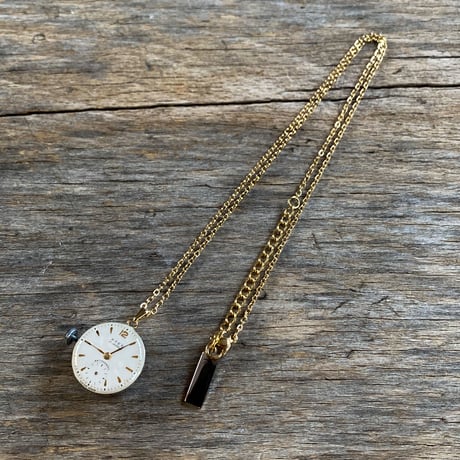 【K0691】antique dial&movement necklace  K18GP
