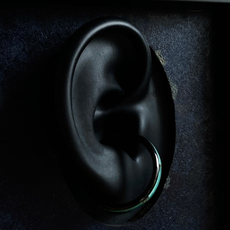 CLOPOA BLACK large 2way earcuff&rings turquoise #22【K0711】