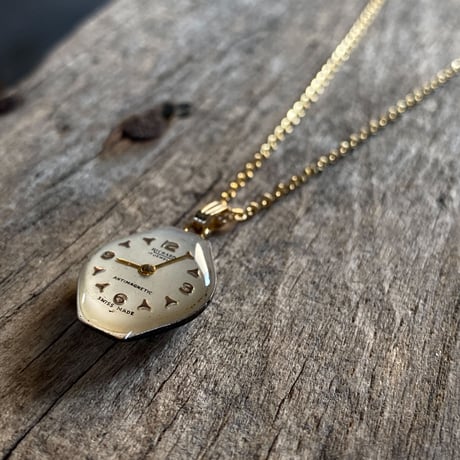 【K0611】 antique dial necklace K18GP