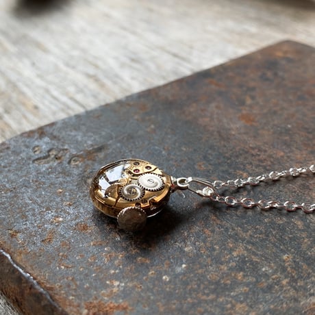 antique movement necklace "CROTON" SV925(ボックス付)【K1000】
