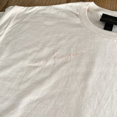 9時5分の歯車オリジナルTシャツ "10th ANNVERSARY" ナチュラル×ベージュ
